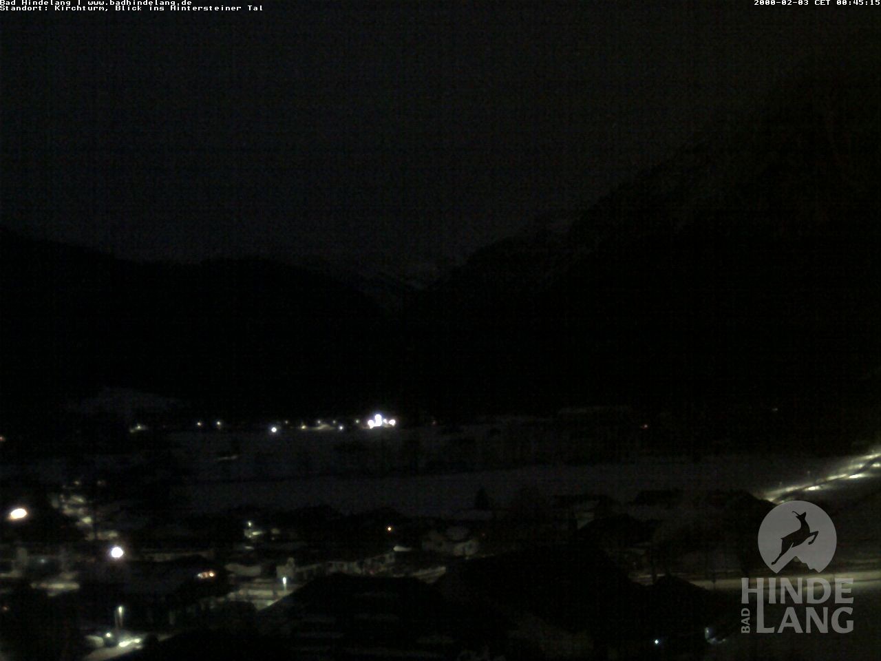 Archiv Foto Webcam Kirchturmblick Richtung Hintersteiner Tal