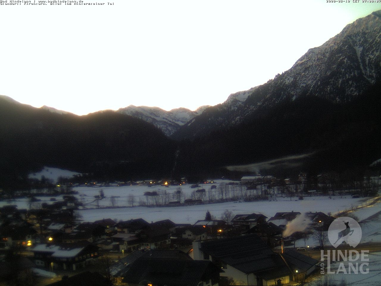 Archiv Foto Webcam Kirchturmblick Richtung Hintersteiner Tal