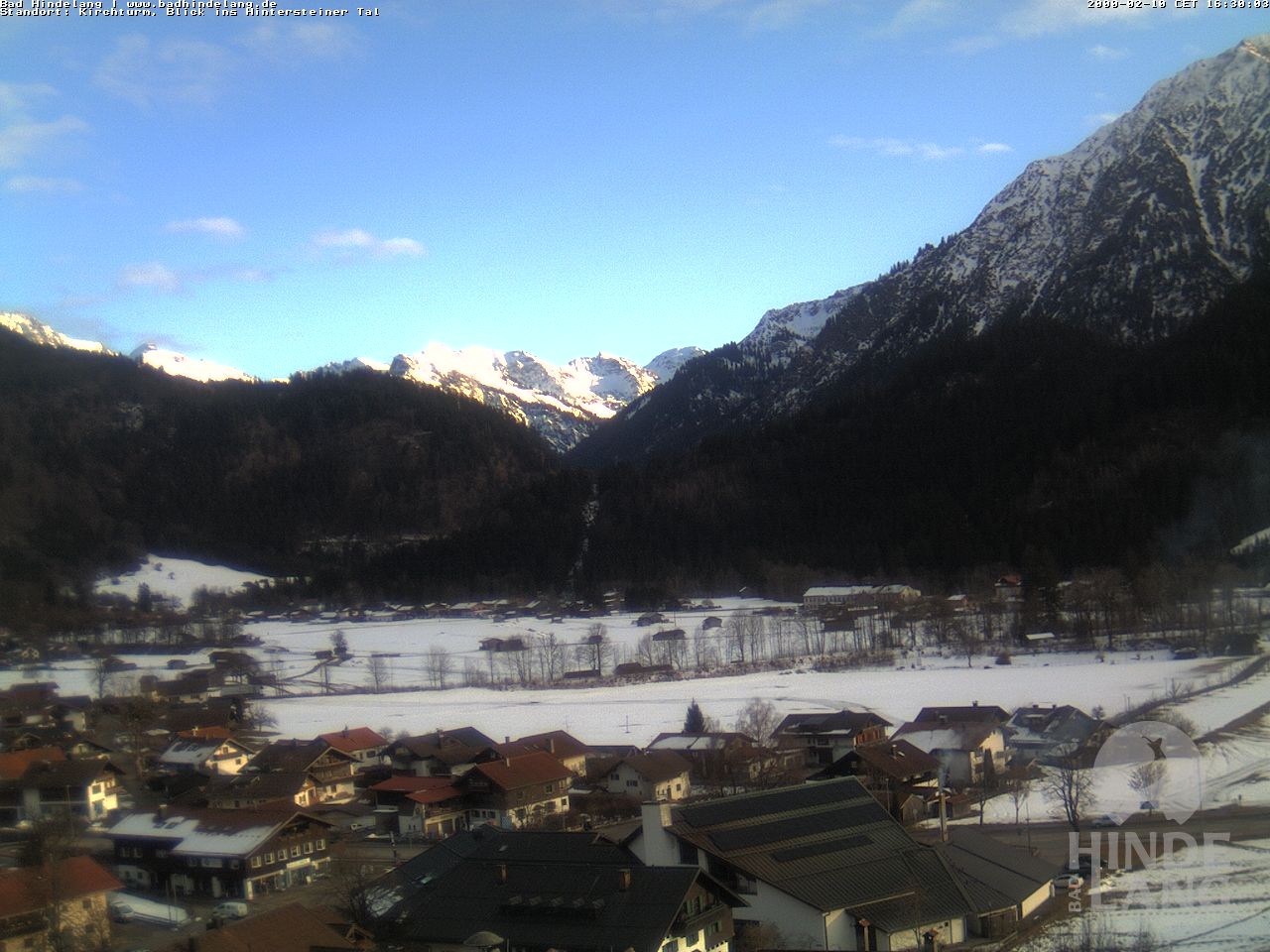 Archiv Foto Webcam Kirchturmblick Richtung Hintersteiner Tal