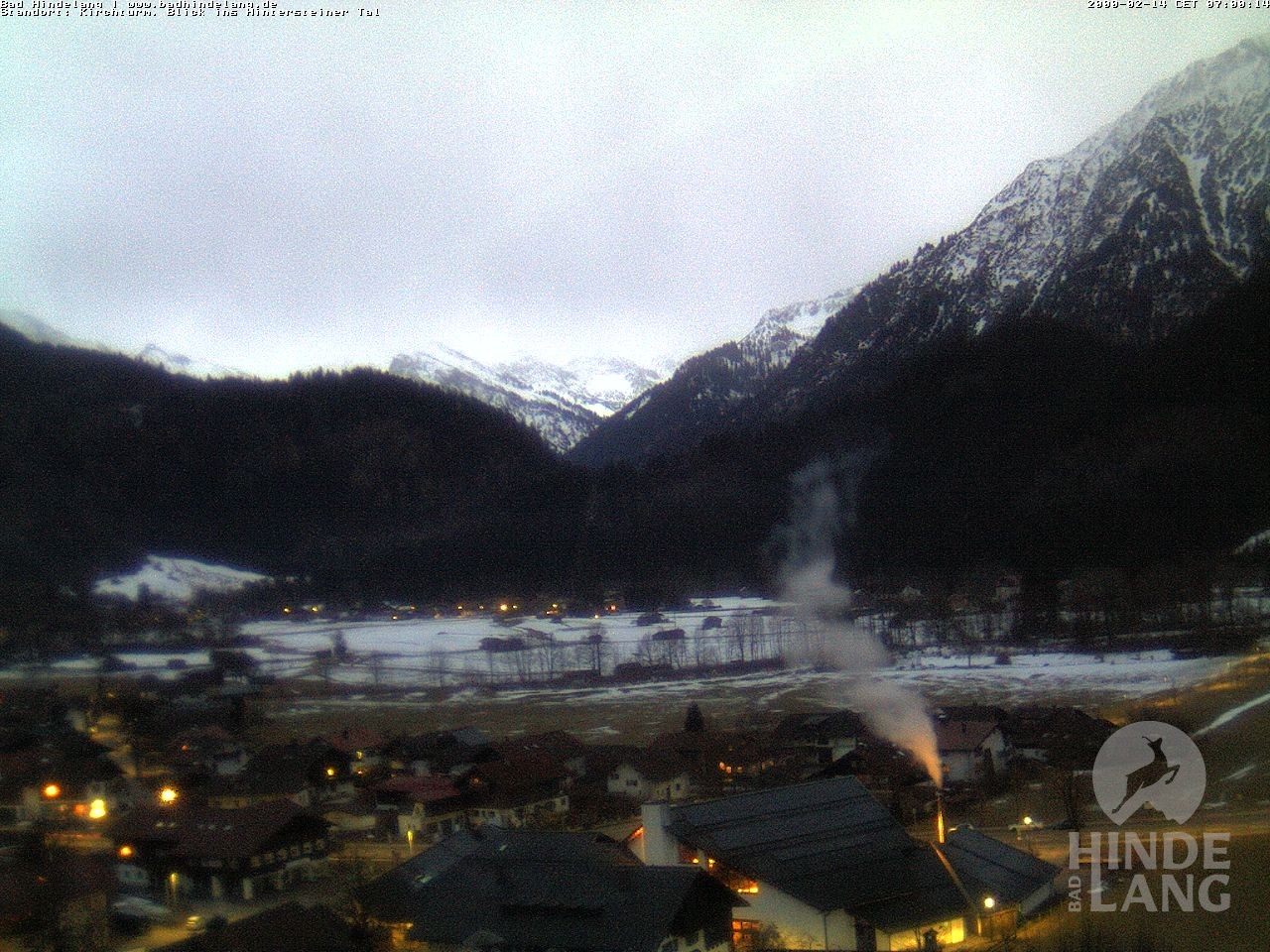 Archiv Foto Webcam Kirchturmblick Richtung Hintersteiner Tal