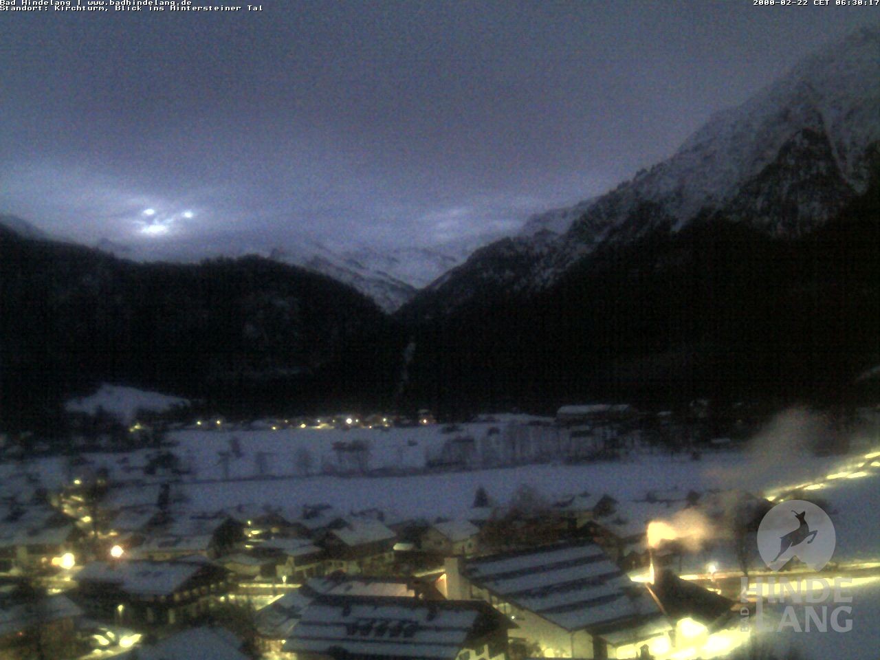 Archiv Foto Webcam Kirchturmblick Richtung Hintersteiner Tal