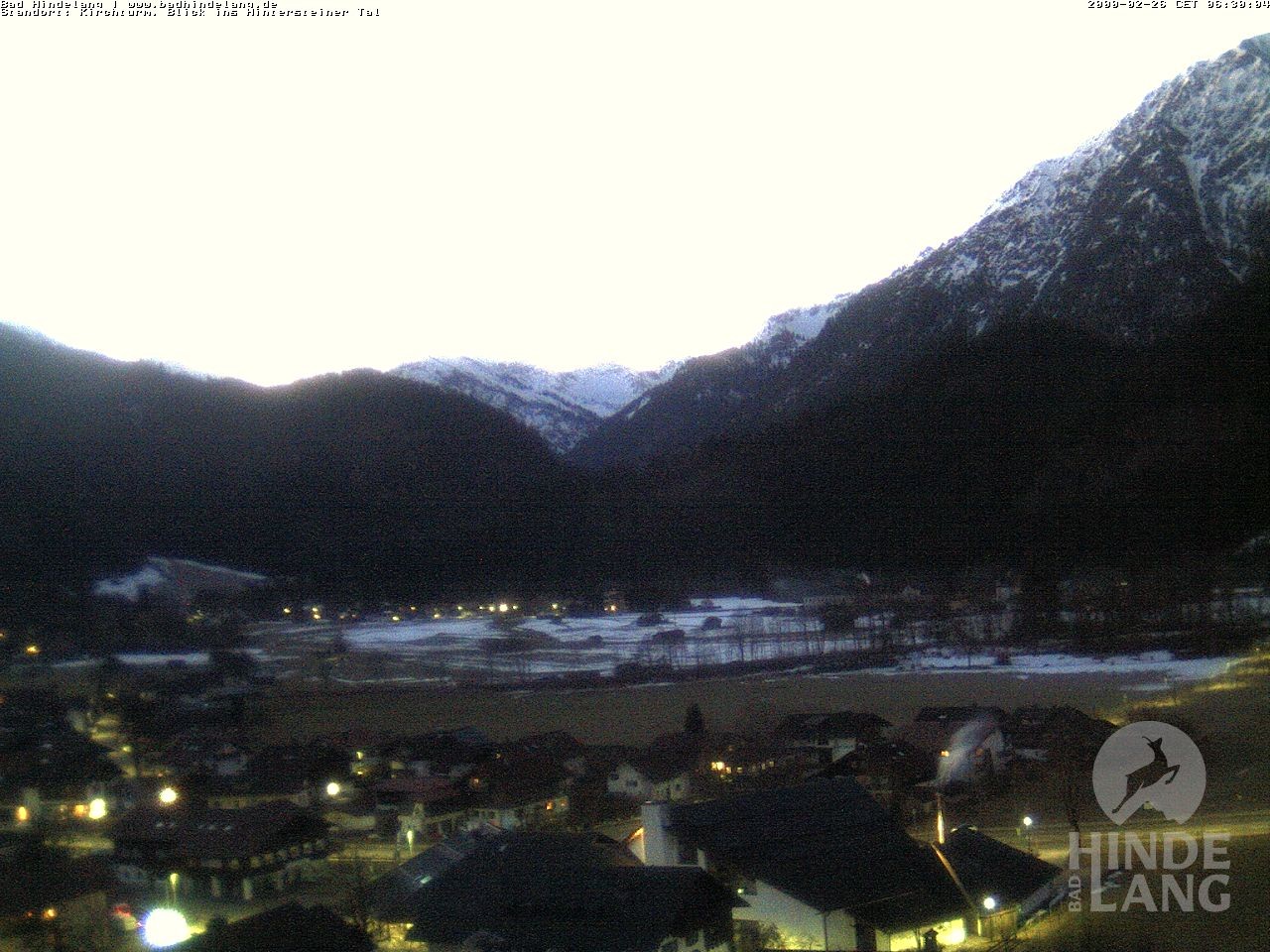 Archived image Webcam View of the church Bad Hindelang