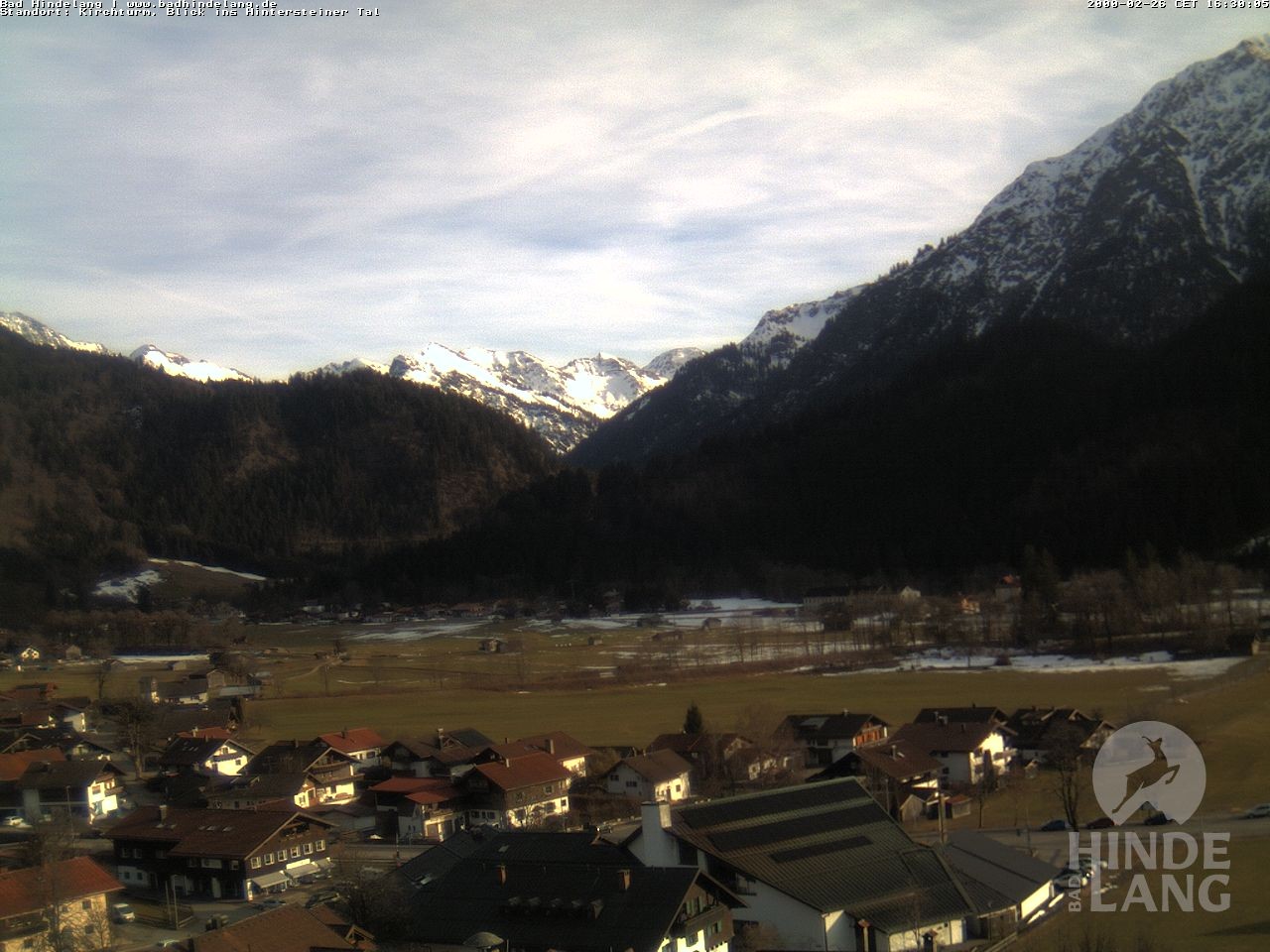 Archived image Webcam View of the church Bad Hindelang