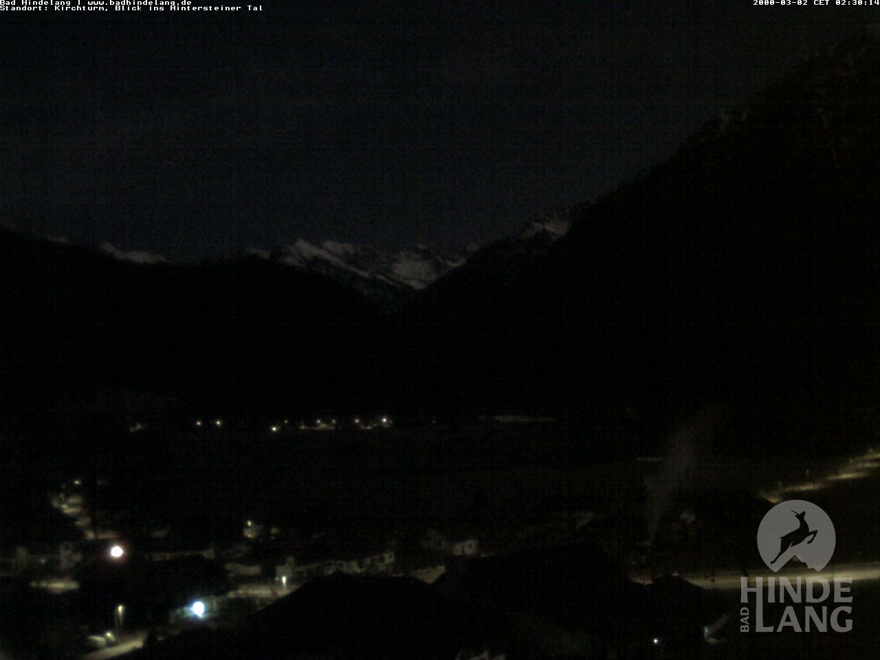 Archiv Foto Webcam Kirchturmblick Richtung Hintersteiner Tal