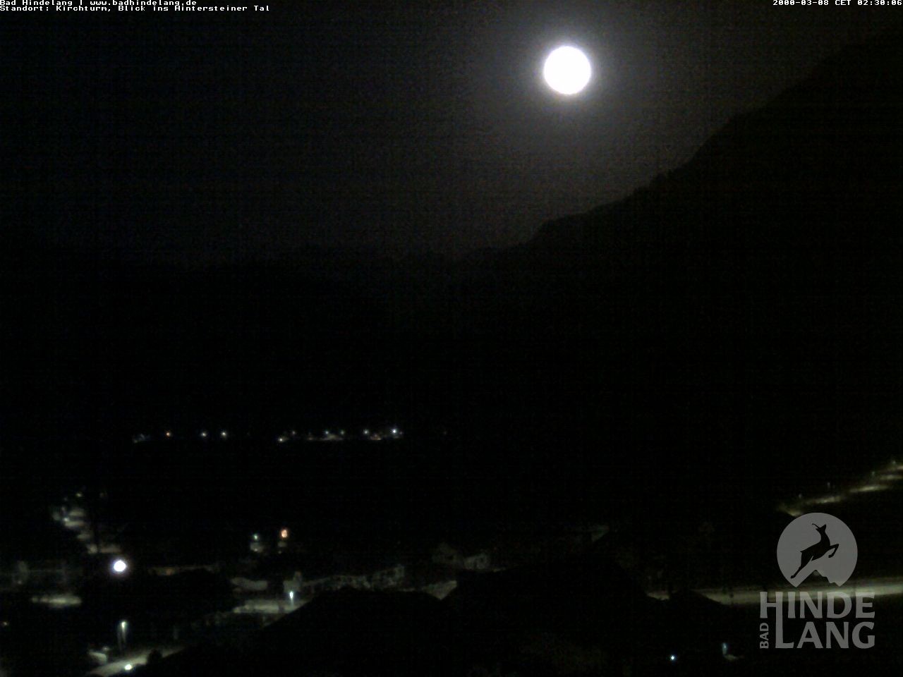 Archiv Foto Webcam Kirchturmblick Richtung Hintersteiner Tal