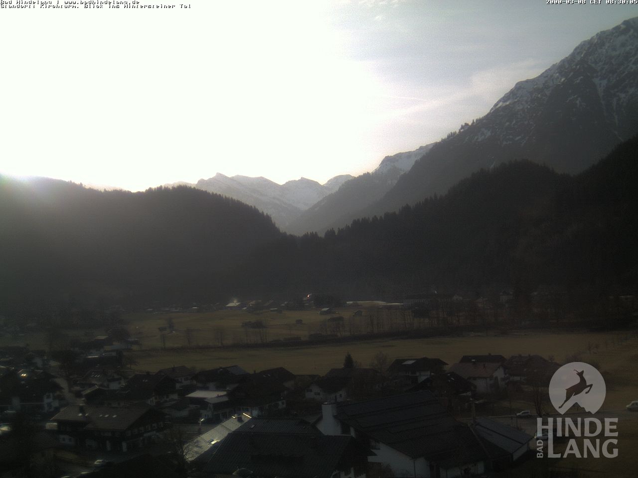 Archiv Foto Webcam Kirchturmblick Richtung Hintersteiner Tal