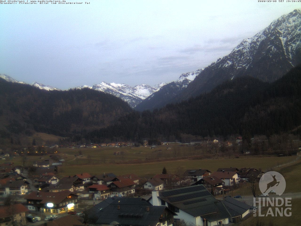 Archiv Foto Webcam Kirchturmblick Richtung Hintersteiner Tal