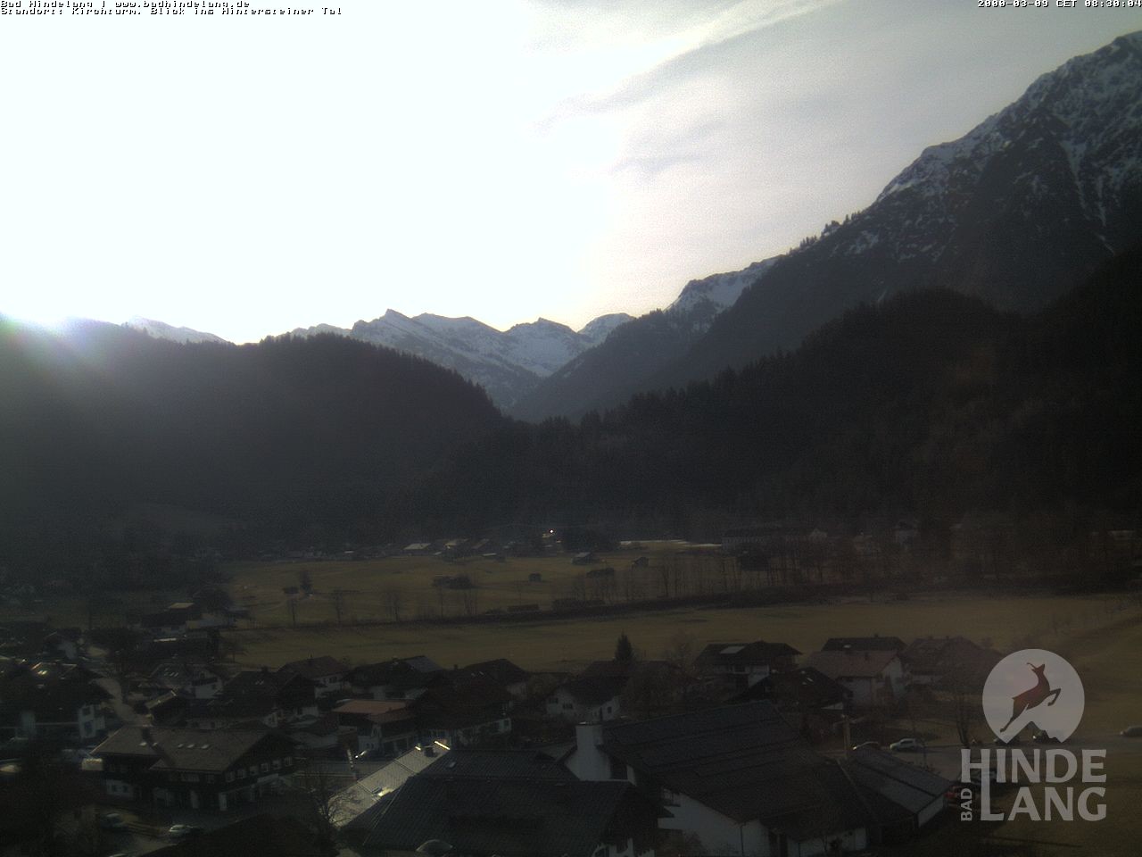 Archived image Webcam View of the church Bad Hindelang