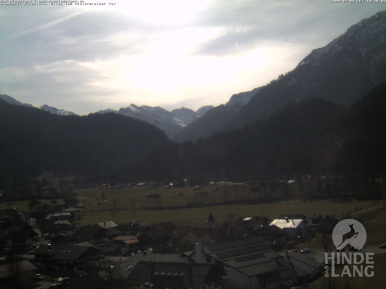 Archived image Webcam View of the church Bad Hindelang