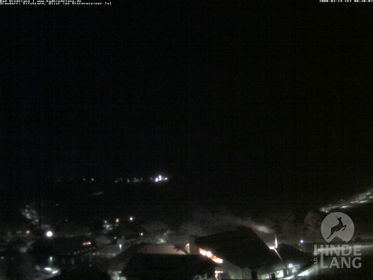 Archiv Foto Webcam Kirchturmblick Richtung Hintersteiner Tal