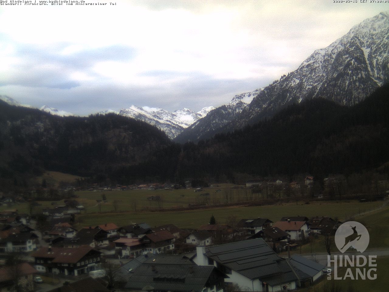 Archiv Foto Webcam Kirchturmblick Richtung Hintersteiner Tal