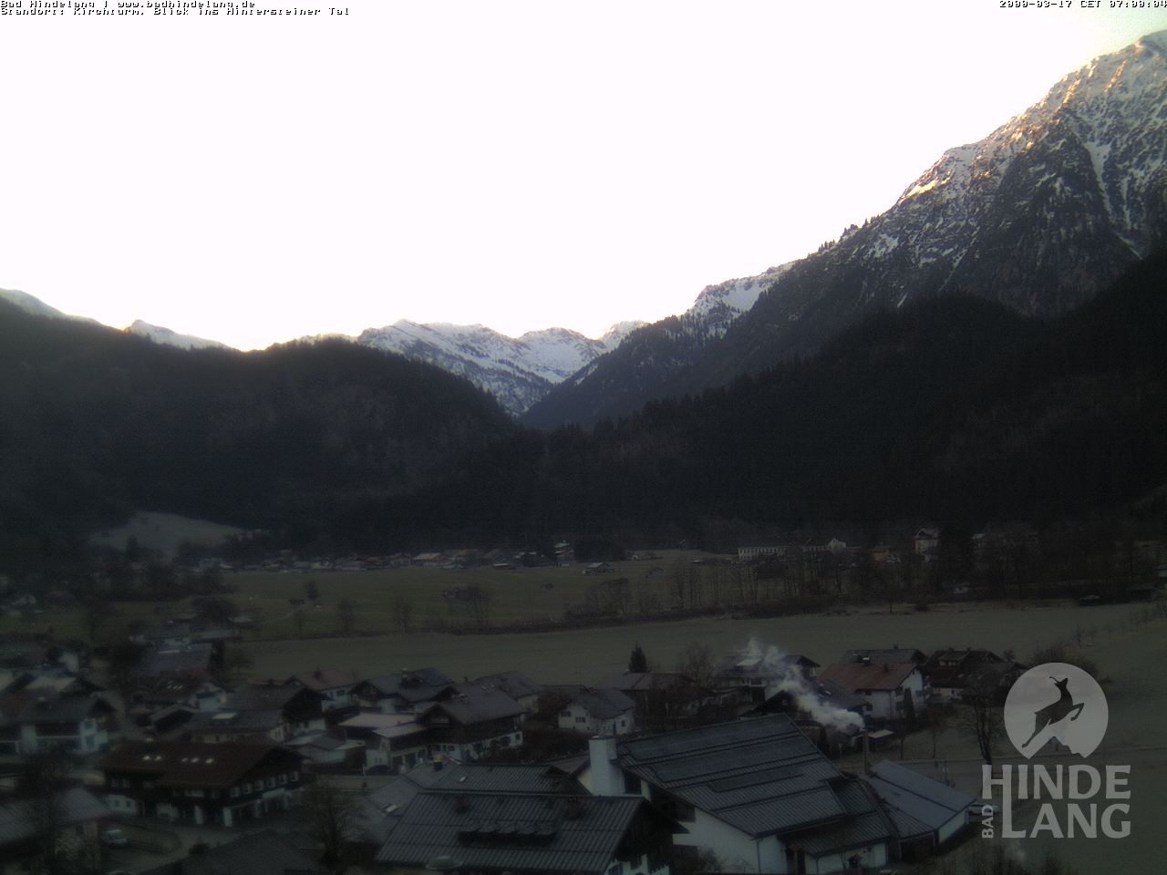 Archiv Foto Webcam Kirchturmblick Richtung Hintersteiner Tal