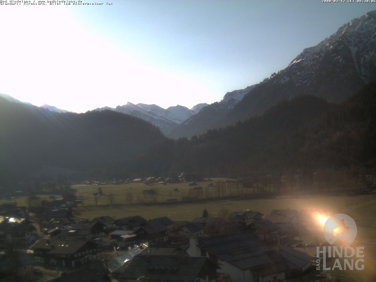 Archiv Foto Webcam Kirchturmblick Richtung Hintersteiner Tal