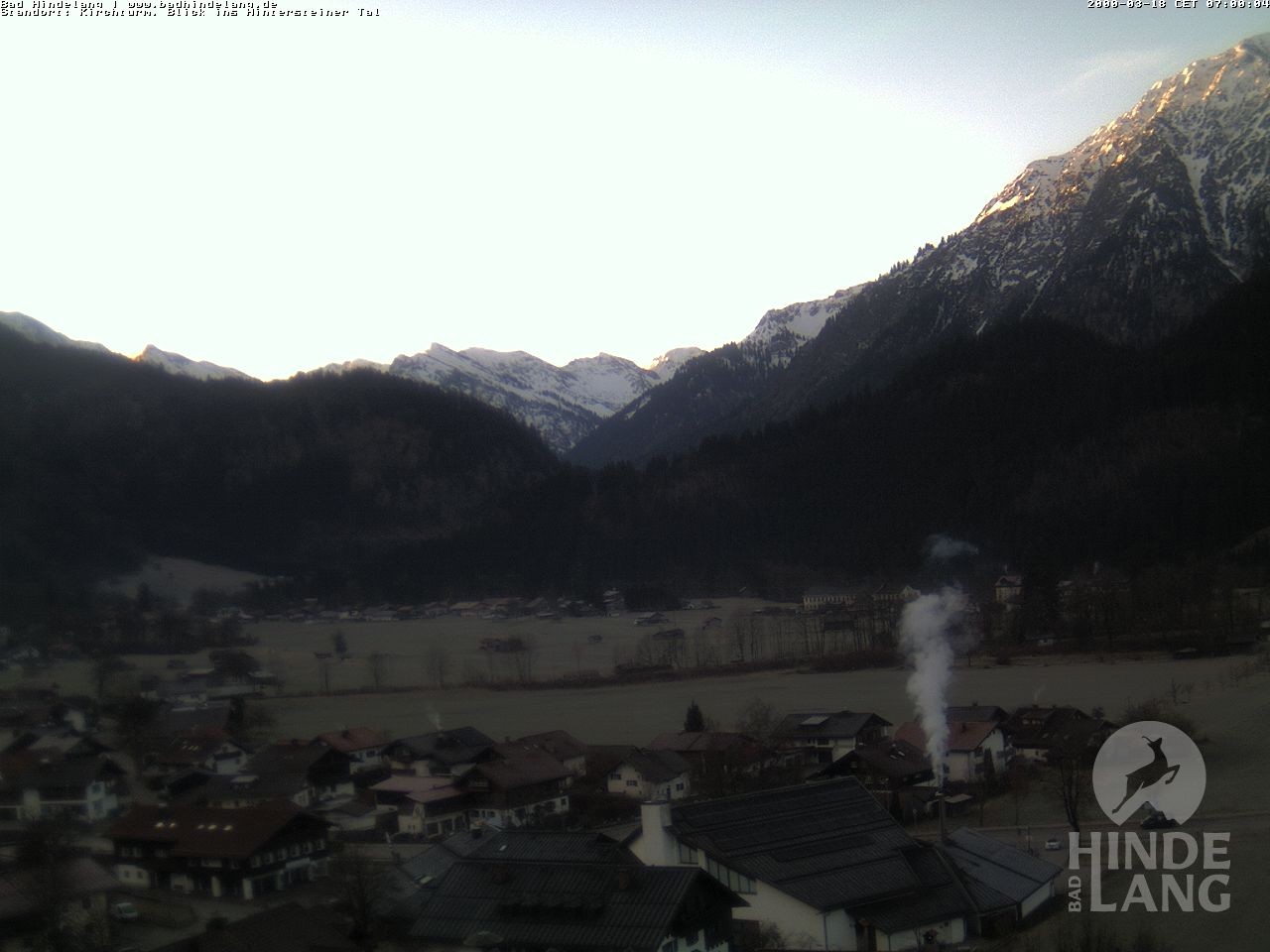 Archiv Foto Webcam Kirchturmblick Richtung Hintersteiner Tal