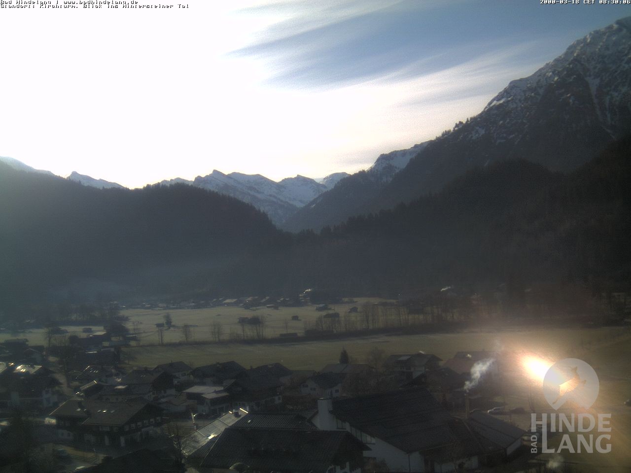 Archiv Foto Webcam Kirchturmblick Richtung Hintersteiner Tal