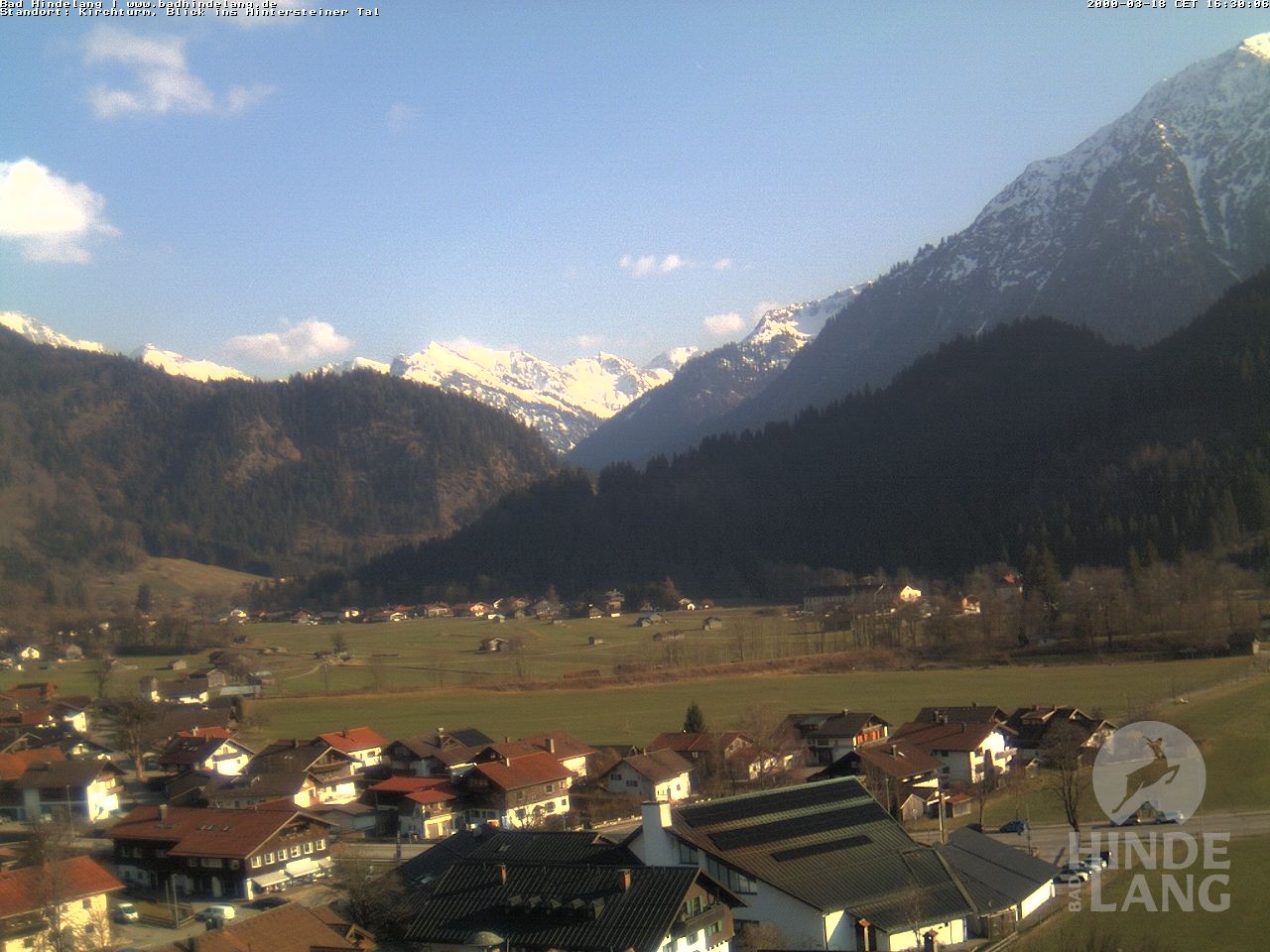Archiv Foto Webcam Kirchturmblick Richtung Hintersteiner Tal