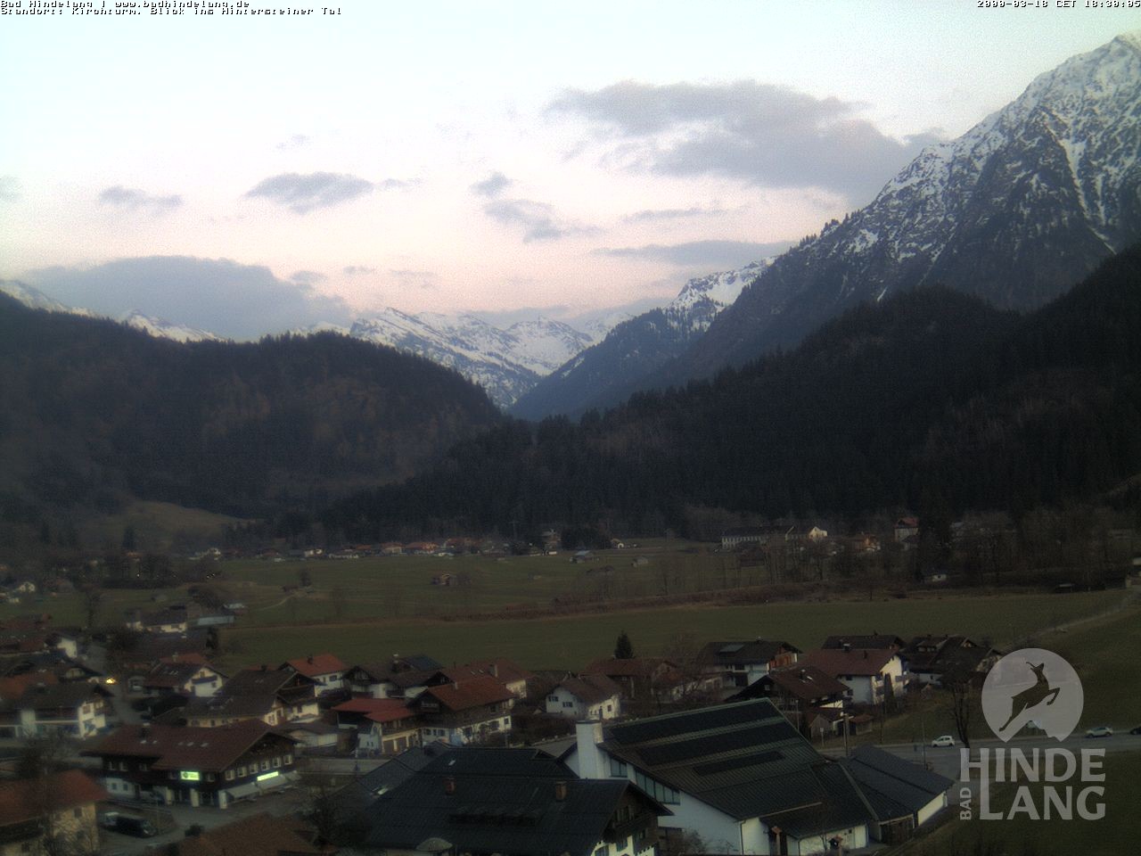 Archiv Foto Webcam Kirchturmblick Richtung Hintersteiner Tal