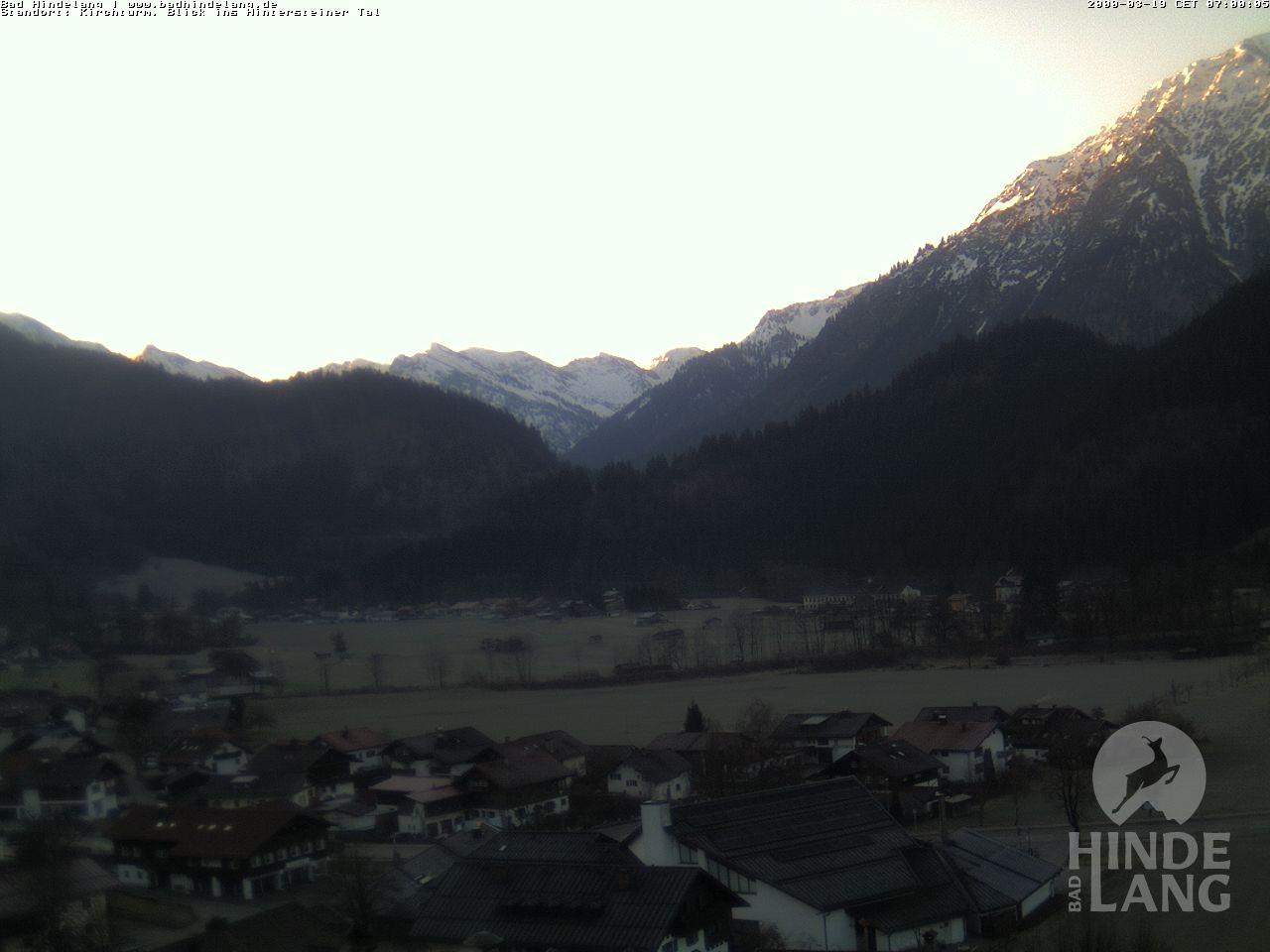 Archiv Foto Webcam Kirchturmblick Richtung Hintersteiner Tal