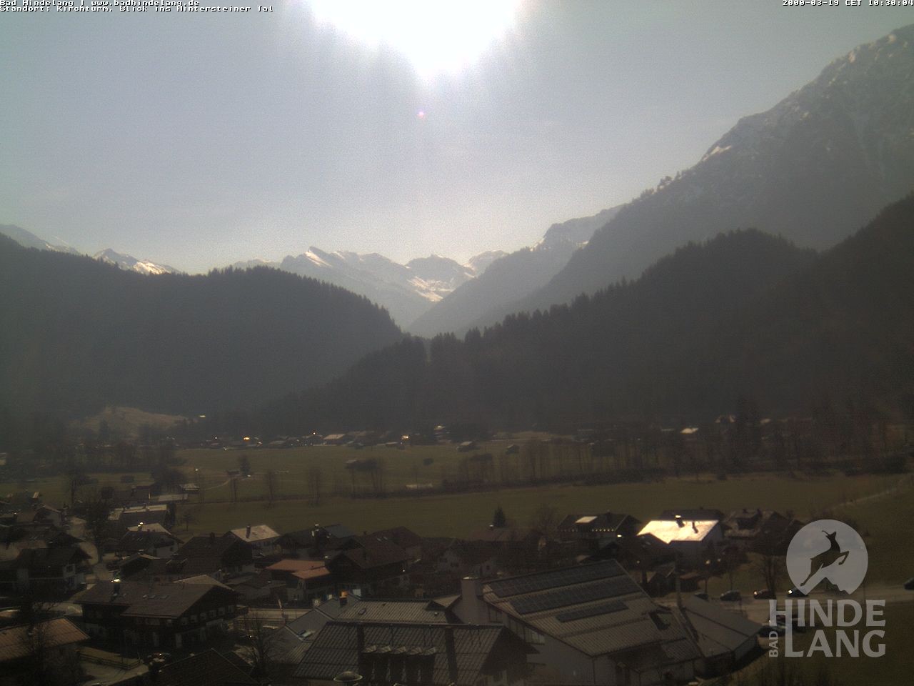 Archiv Foto Webcam Kirchturmblick Richtung Hintersteiner Tal