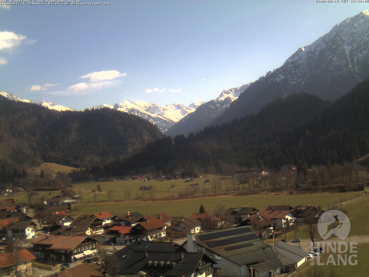 Archiv Foto Webcam Kirchturmblick Richtung Hintersteiner Tal