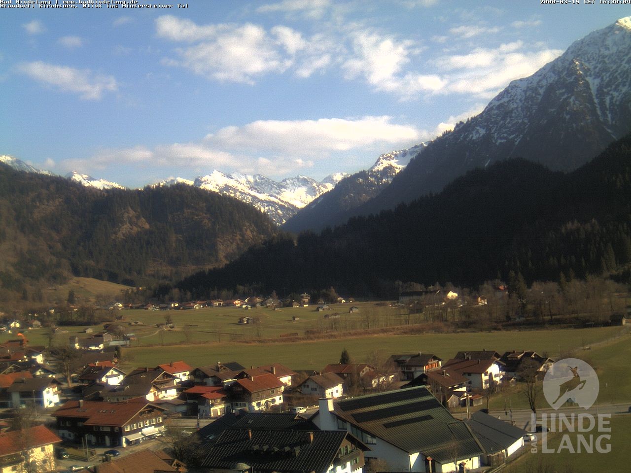 Archiv Foto Webcam Kirchturmblick Richtung Hintersteiner Tal