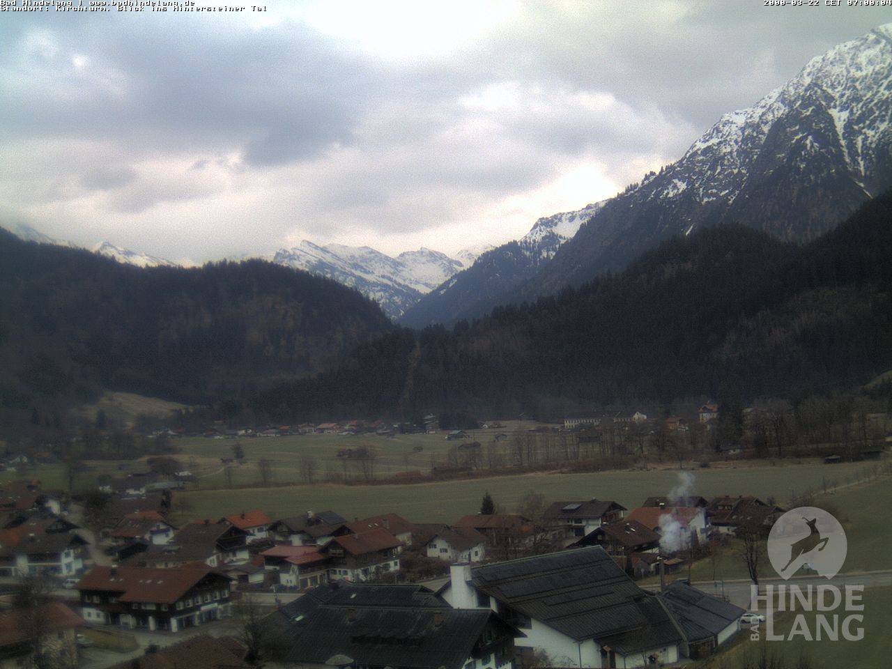Archiv Foto Webcam Kirchturmblick Richtung Hintersteiner Tal