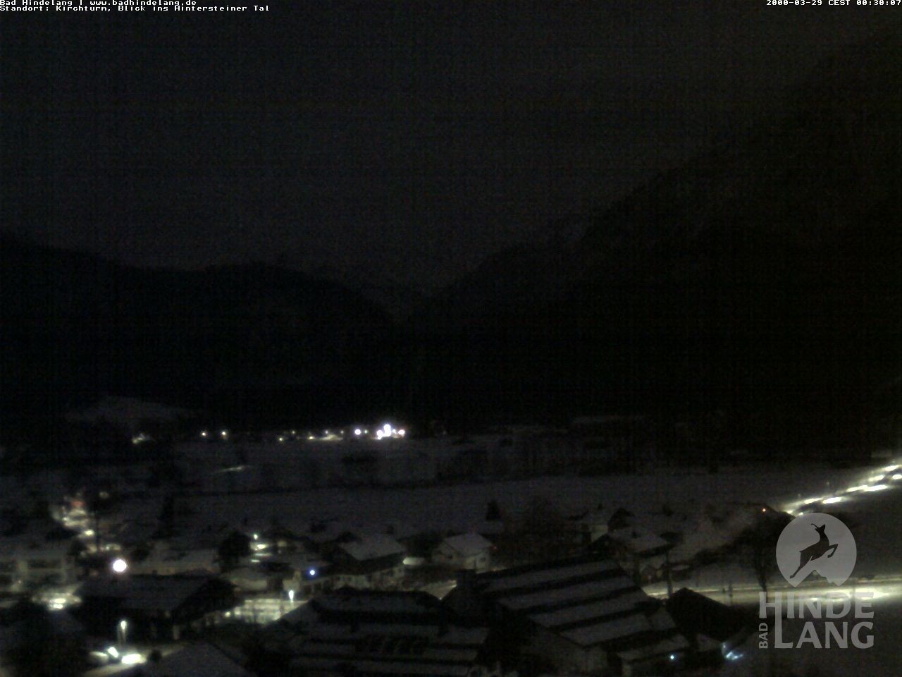 Archiv Foto Webcam Kirchturmblick Richtung Hintersteiner Tal