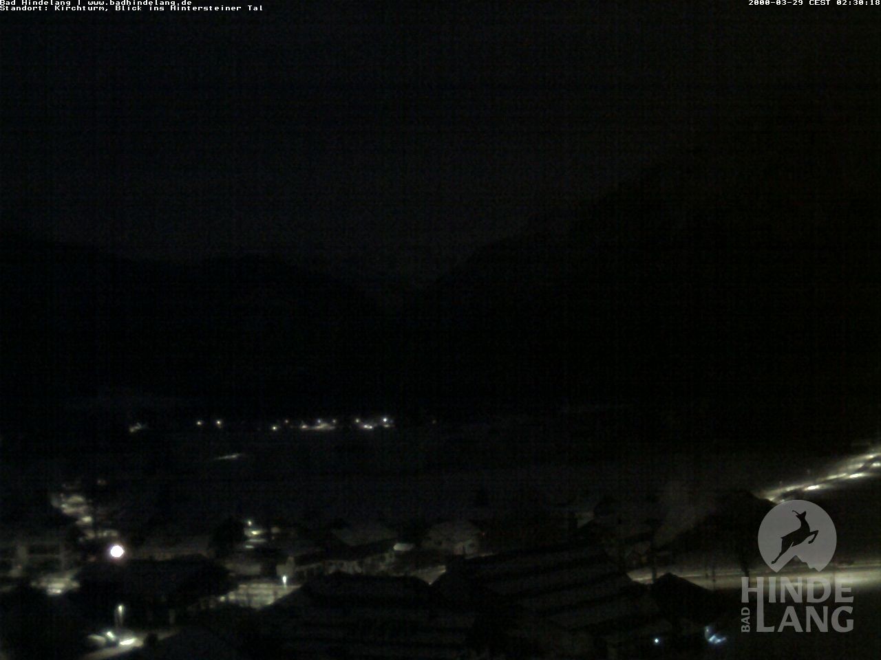 Archiv Foto Webcam Kirchturmblick Richtung Hintersteiner Tal