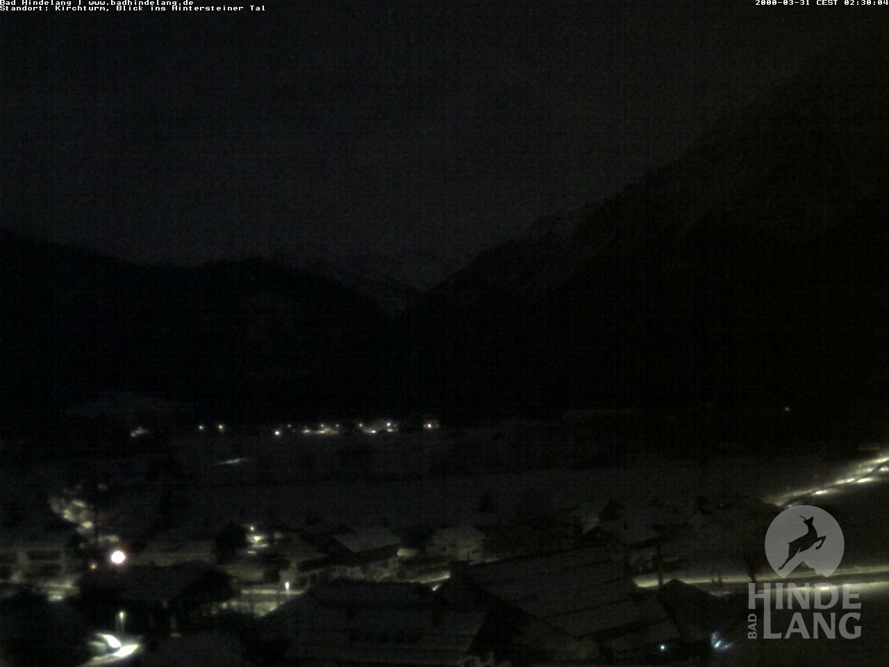 Archiv Foto Webcam Kirchturmblick Richtung Hintersteiner Tal