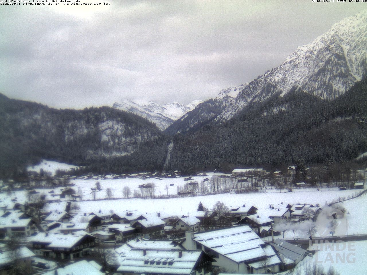 Archiv Foto Webcam Kirchturmblick Richtung Hintersteiner Tal
