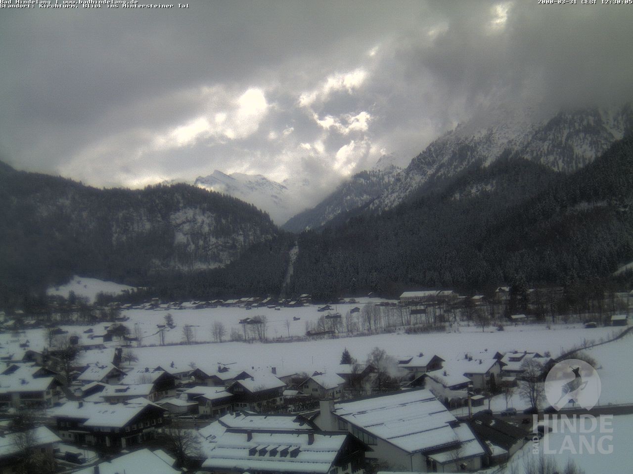 Archiv Foto Webcam Kirchturmblick Richtung Hintersteiner Tal