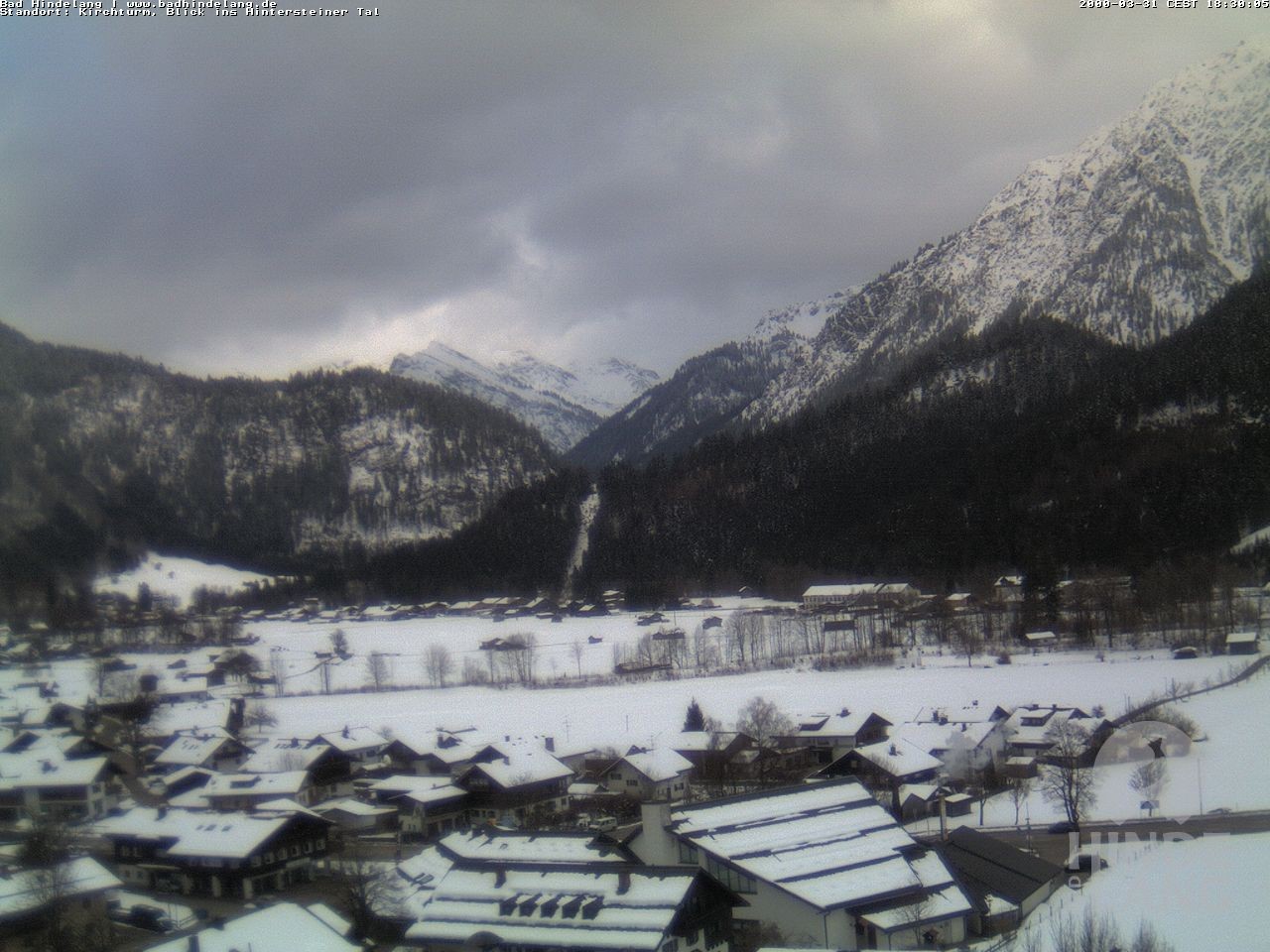 Archiv Foto Webcam Kirchturmblick Richtung Hintersteiner Tal