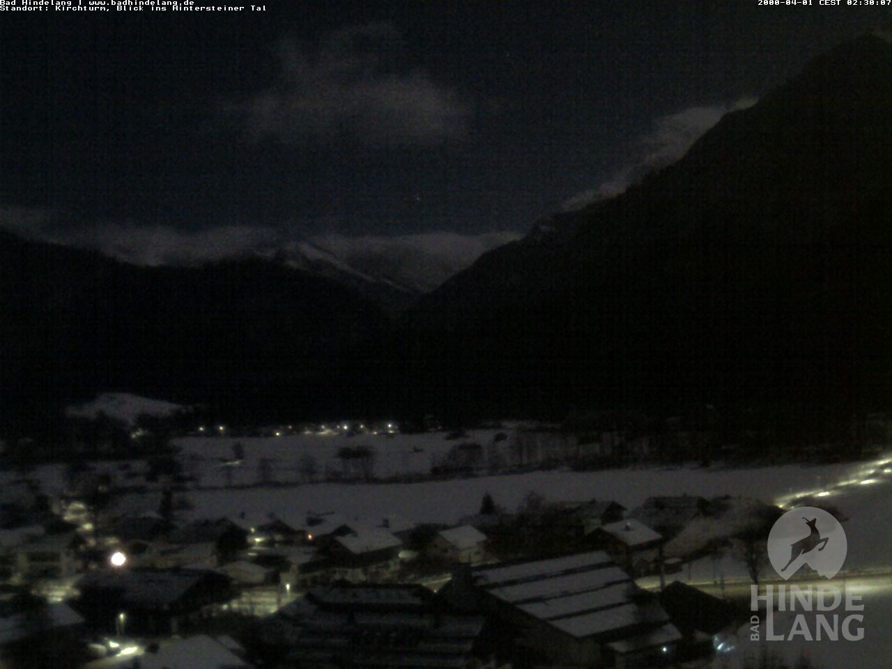 Archiv Foto Webcam Kirchturmblick Richtung Hintersteiner Tal