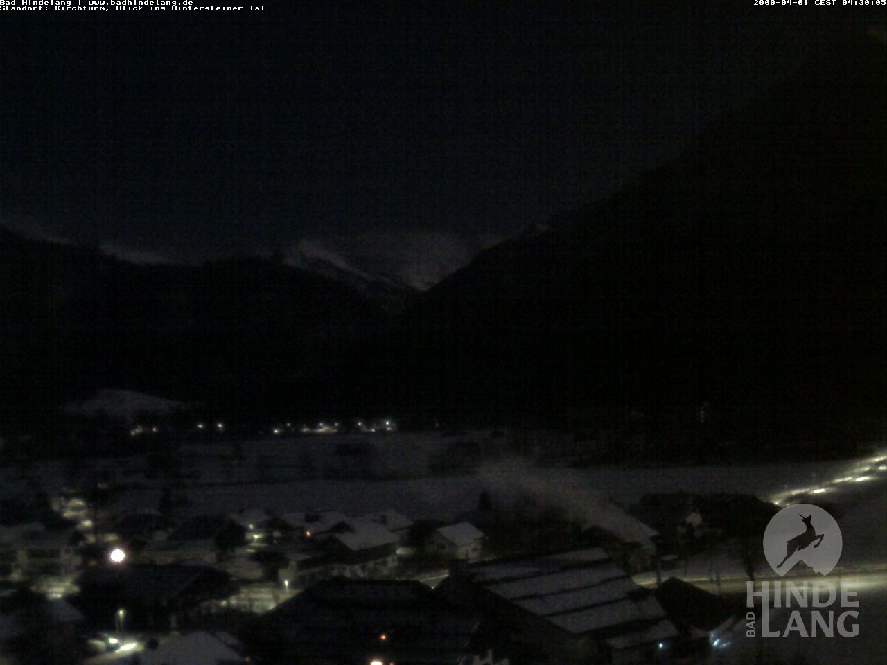 Archiv Foto Webcam Kirchturmblick Richtung Hintersteiner Tal