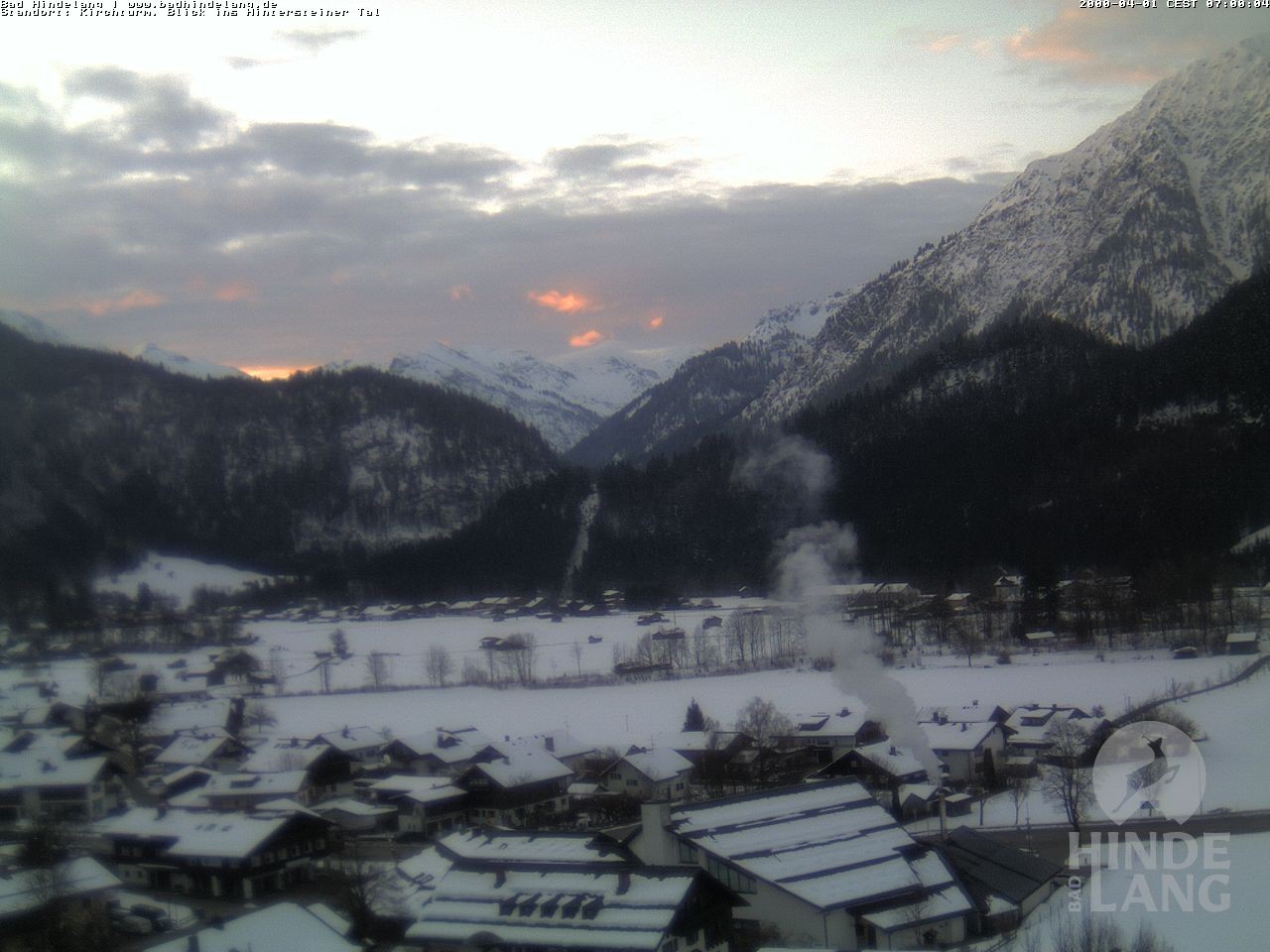 Archiv Foto Webcam Kirchturmblick Richtung Hintersteiner Tal