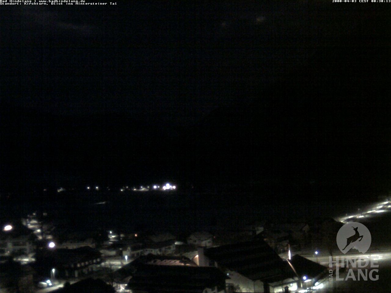 Archiv Foto Webcam Kirchturmblick Richtung Hintersteiner Tal