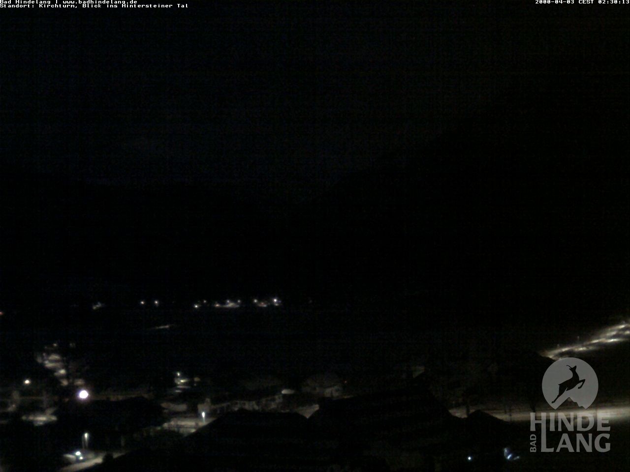 Archiv Foto Webcam Kirchturmblick Richtung Hintersteiner Tal