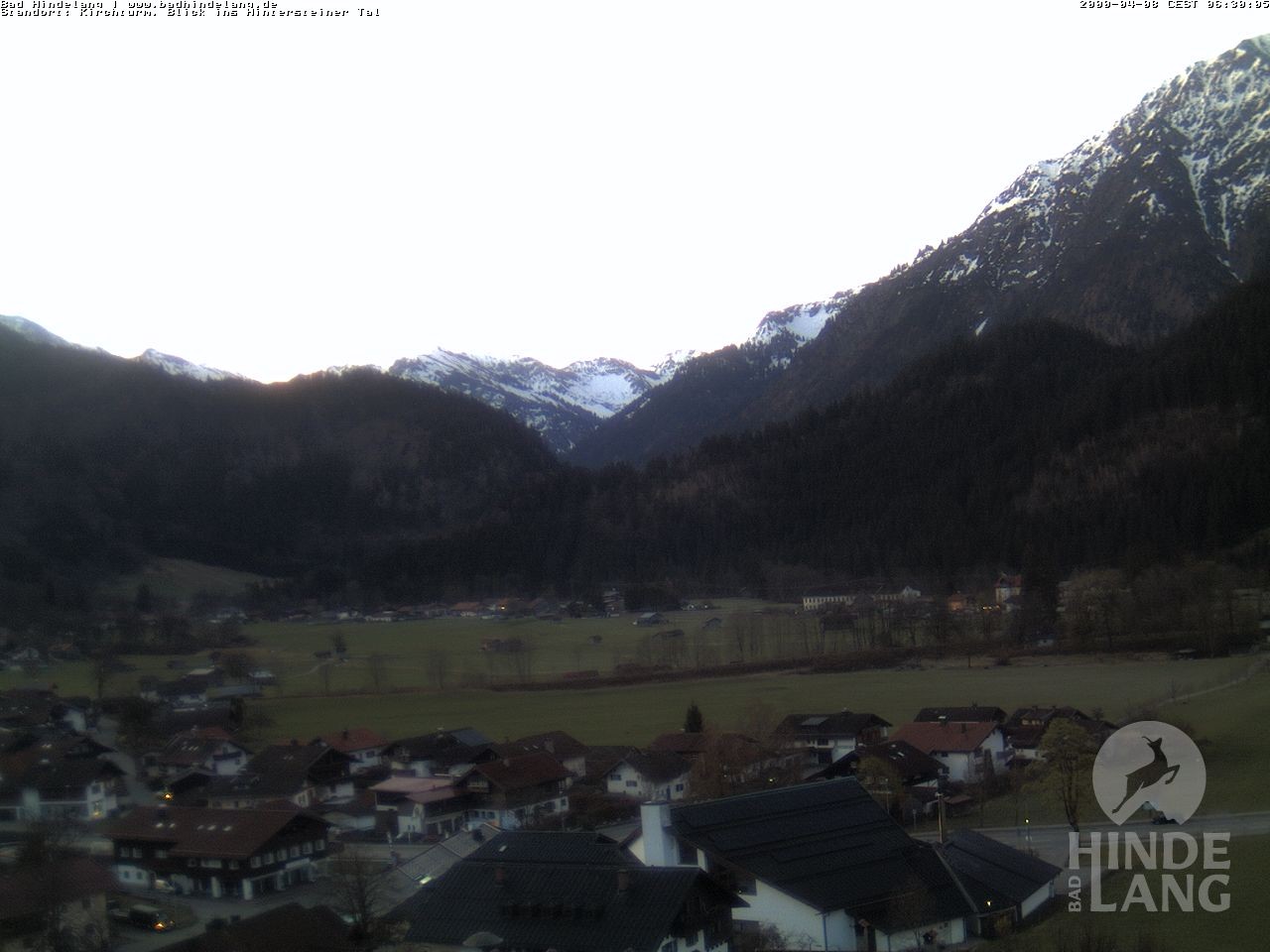 Archived image Webcam View of the church Bad Hindelang
