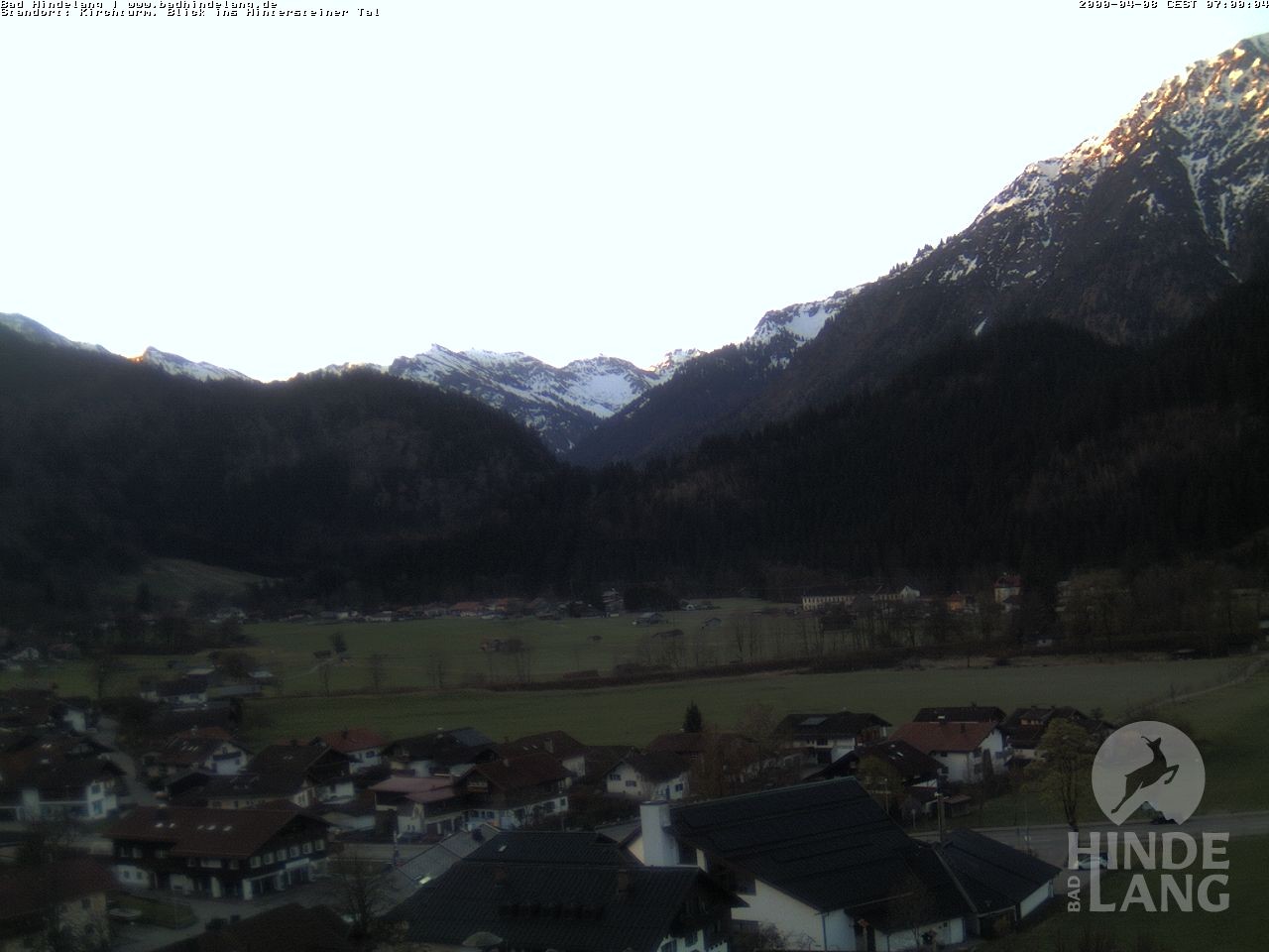 Archived image Webcam View of the church Bad Hindelang