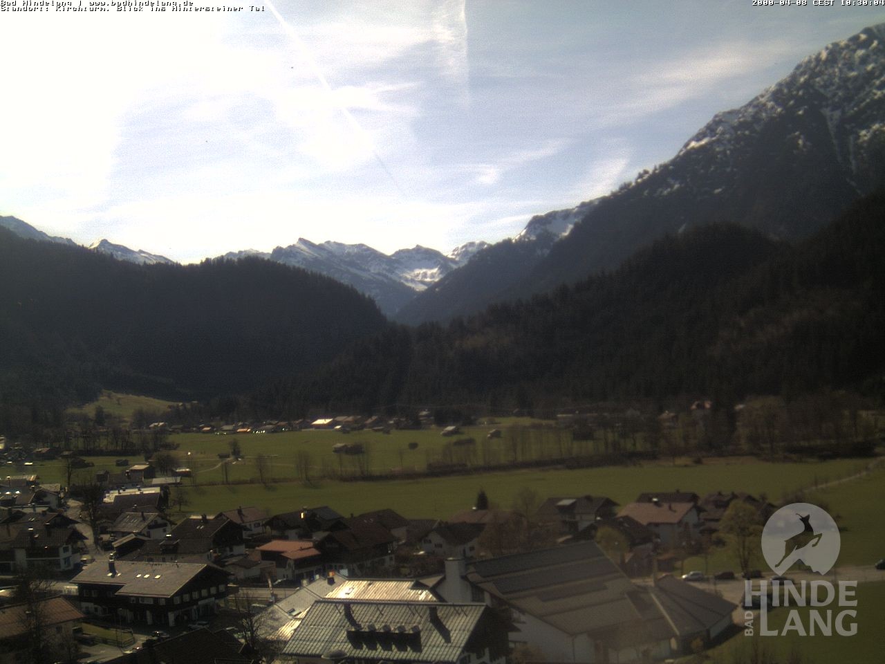Archived image Webcam View of the church Bad Hindelang