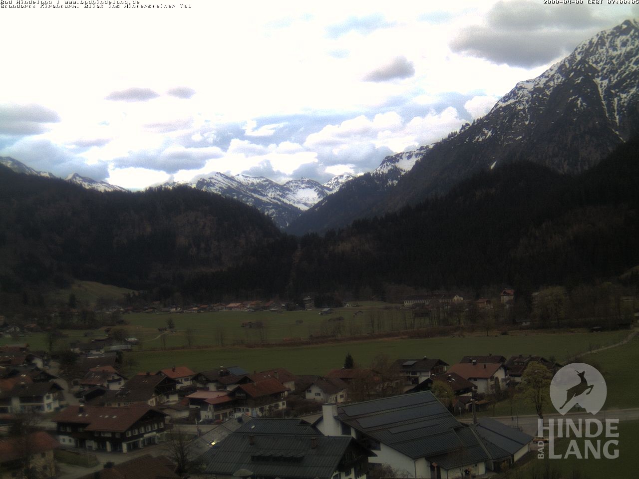 Archiv Foto Webcam Kirchturmblick Richtung Hintersteiner Tal