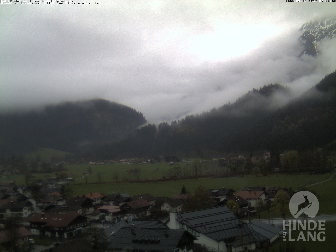 Archiv Foto Webcam Kirchturmblick Richtung Hintersteiner Tal