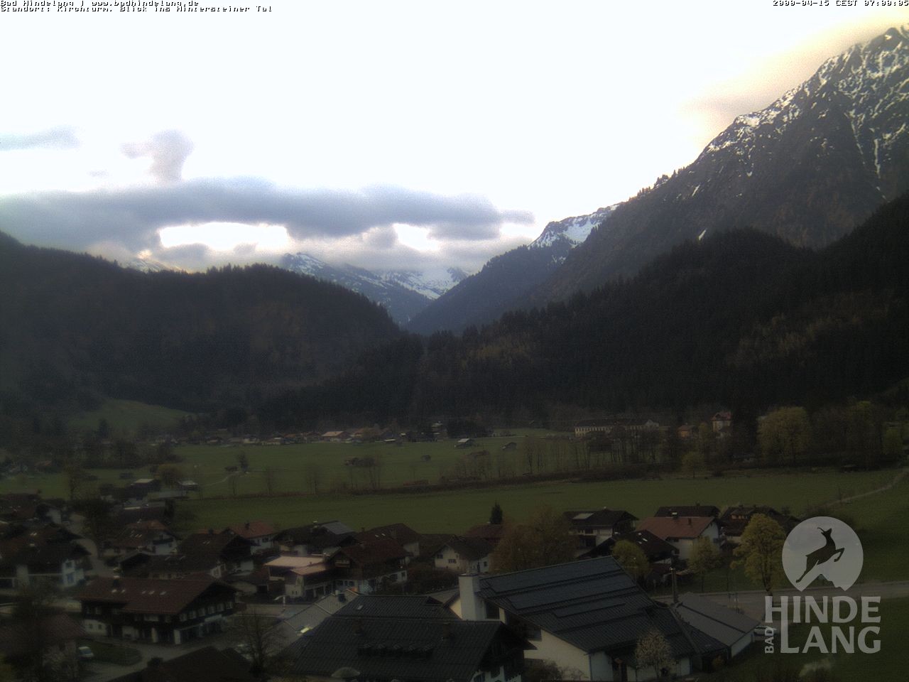 Archiv Foto Webcam Kirchturmblick Richtung Hintersteiner Tal