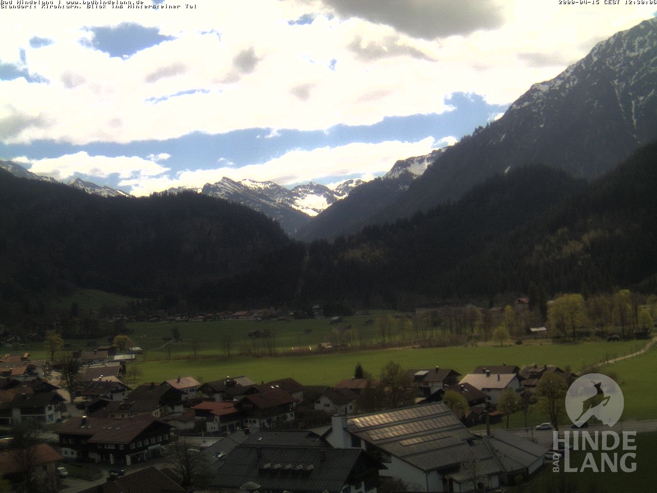 Archiv Foto Webcam Kirchturmblick Richtung Hintersteiner Tal