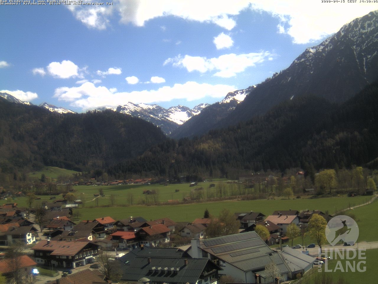 Archiv Foto Webcam Kirchturmblick Richtung Hintersteiner Tal