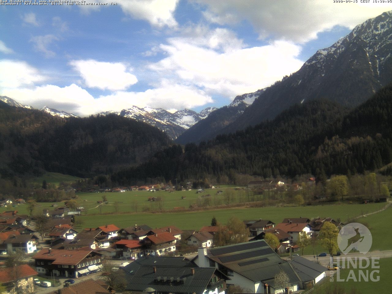 Archiv Foto Webcam Kirchturmblick Richtung Hintersteiner Tal