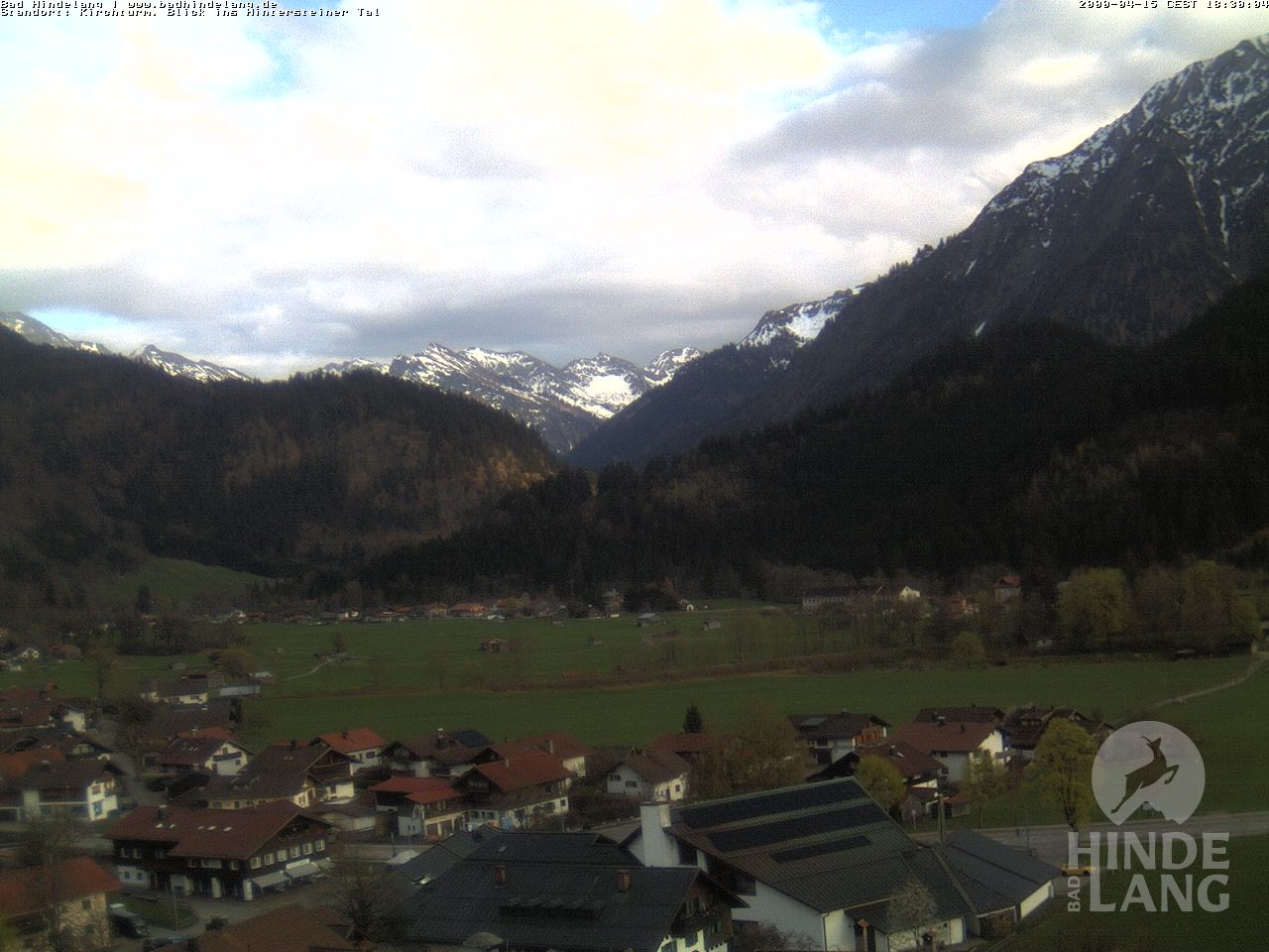 Archiv Foto Webcam Kirchturmblick Richtung Hintersteiner Tal