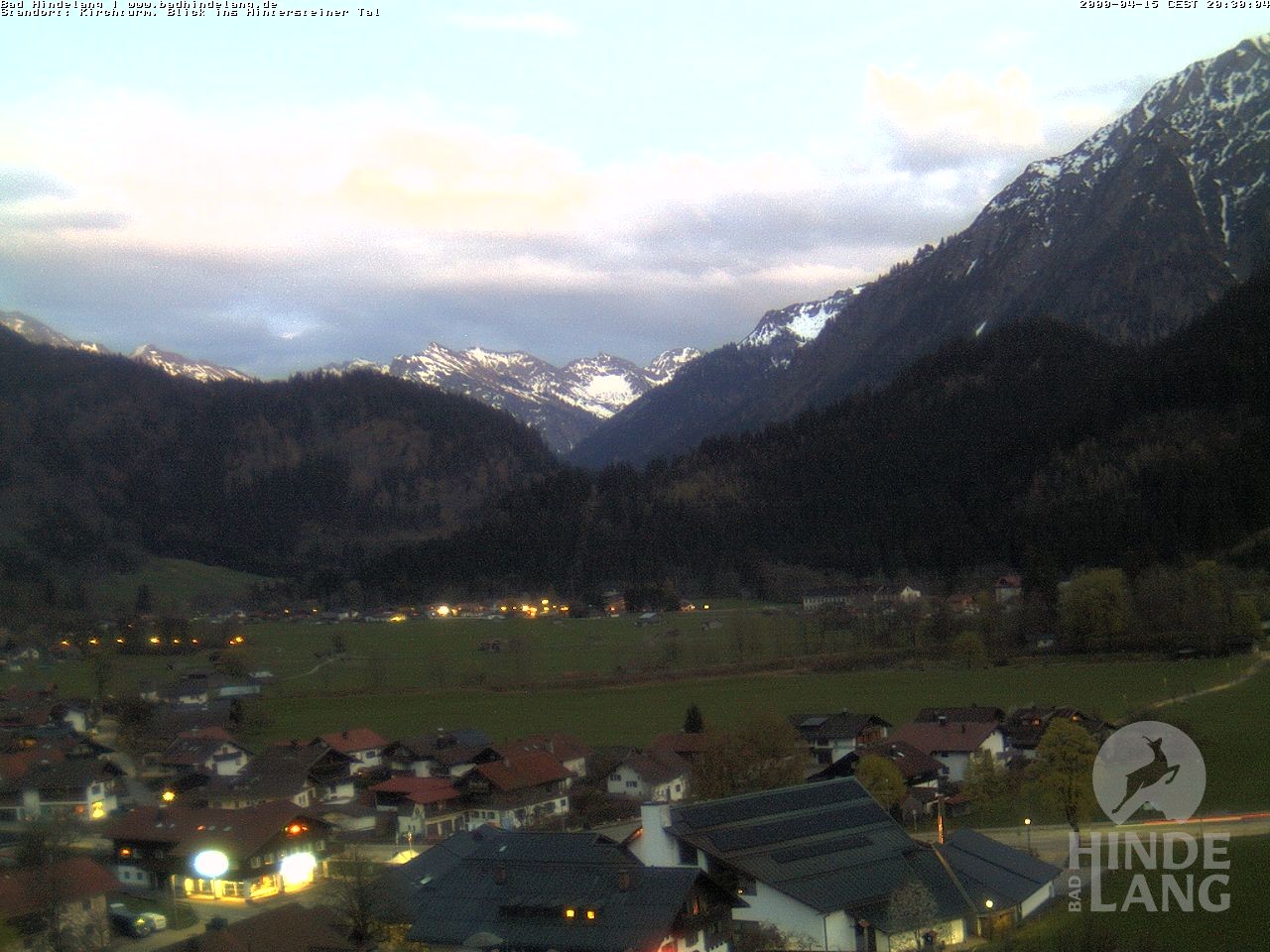 Archiv Foto Webcam Kirchturmblick Richtung Hintersteiner Tal