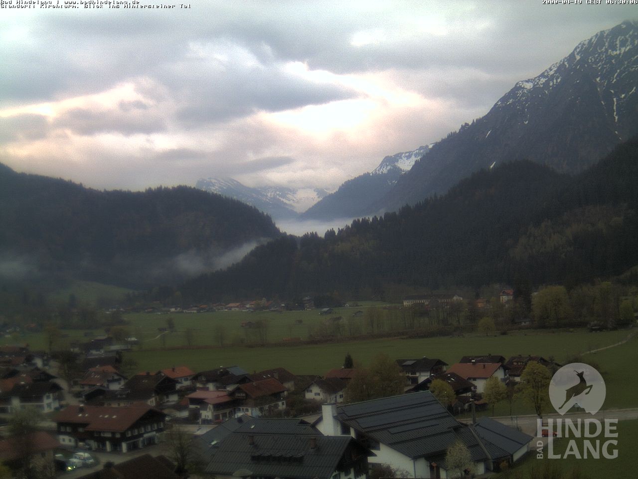 Archived image Webcam View of the church Bad Hindelang