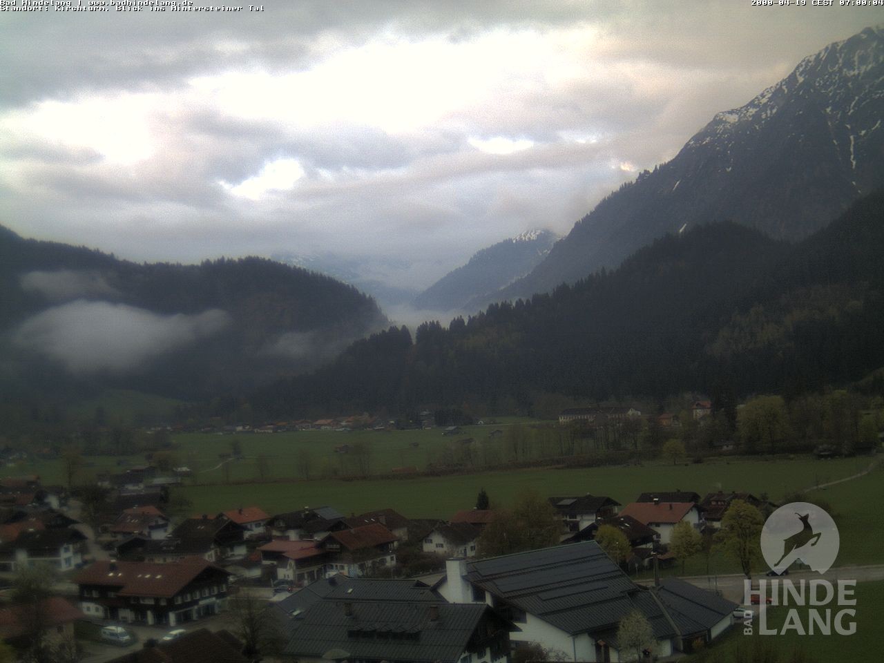 Archived image Webcam View of the church Bad Hindelang